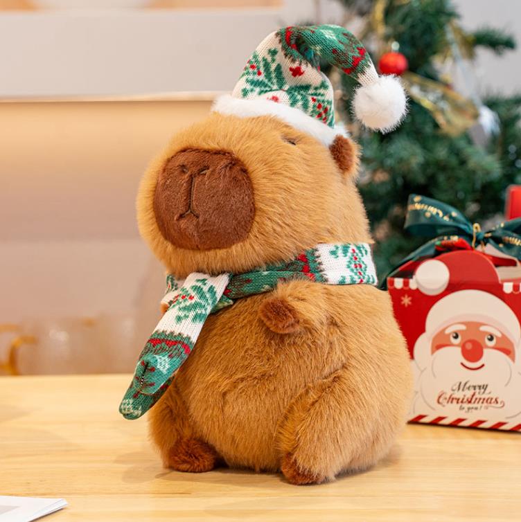 Kawaii Plushie Soft Capybara Stuffed Animals Toys Cute Fully Capybara Plush Toy Christmas Dolls 13