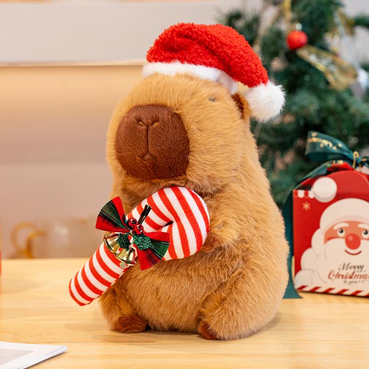 Kawaii Plushie Soft Capybara Stuffed Animals Toys Cute Fully Capybara Plush Toy Christmas Dolls 8