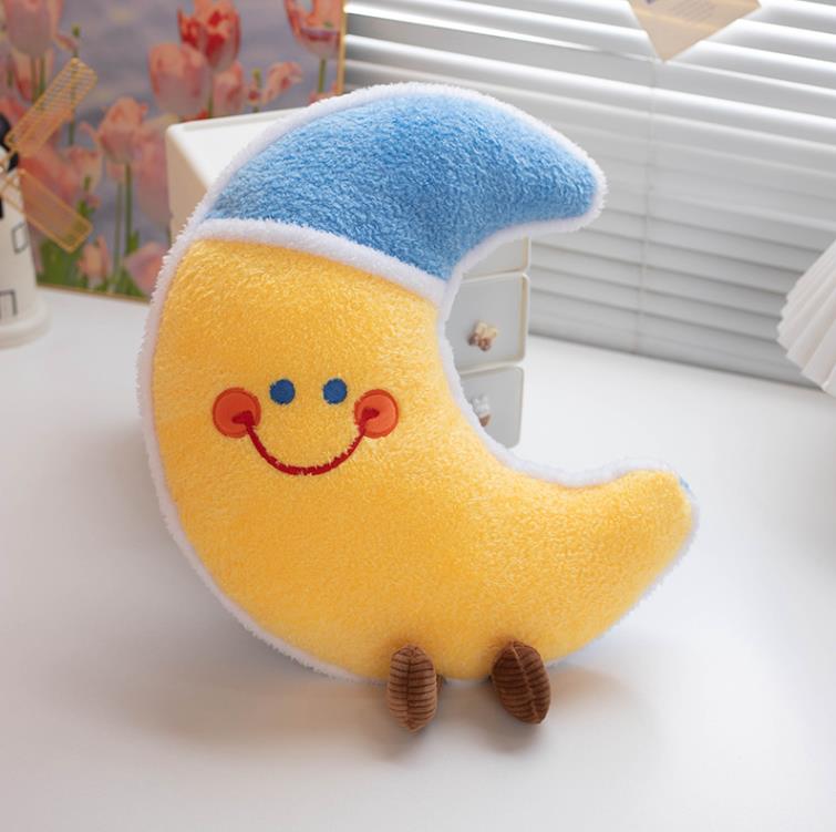 Peluche mignonne et kawaii soleil lune nuage montagne coussin doux 8