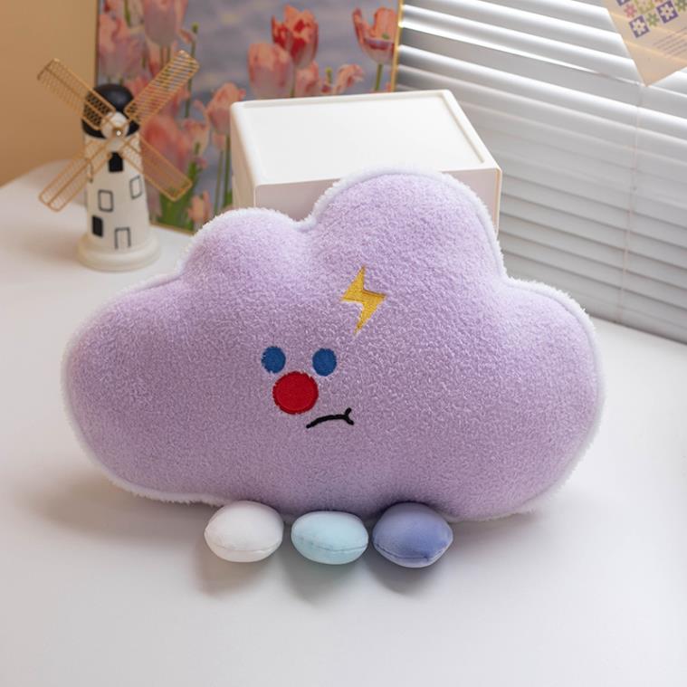Peluche mignonne et kawaii soleil lune nuage montagne coussin doux 12