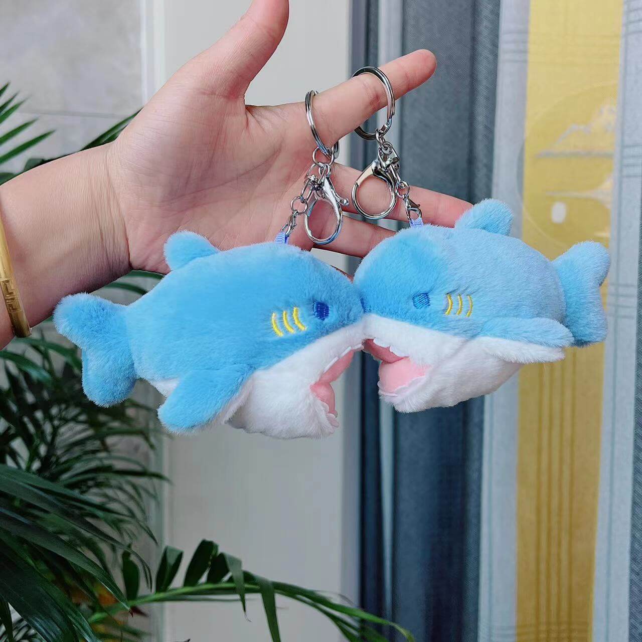Hot Sale 12*8 CM Mini Shark Plush Toy keychain Pendant Stuffed Animal Small Plush Accessories 9