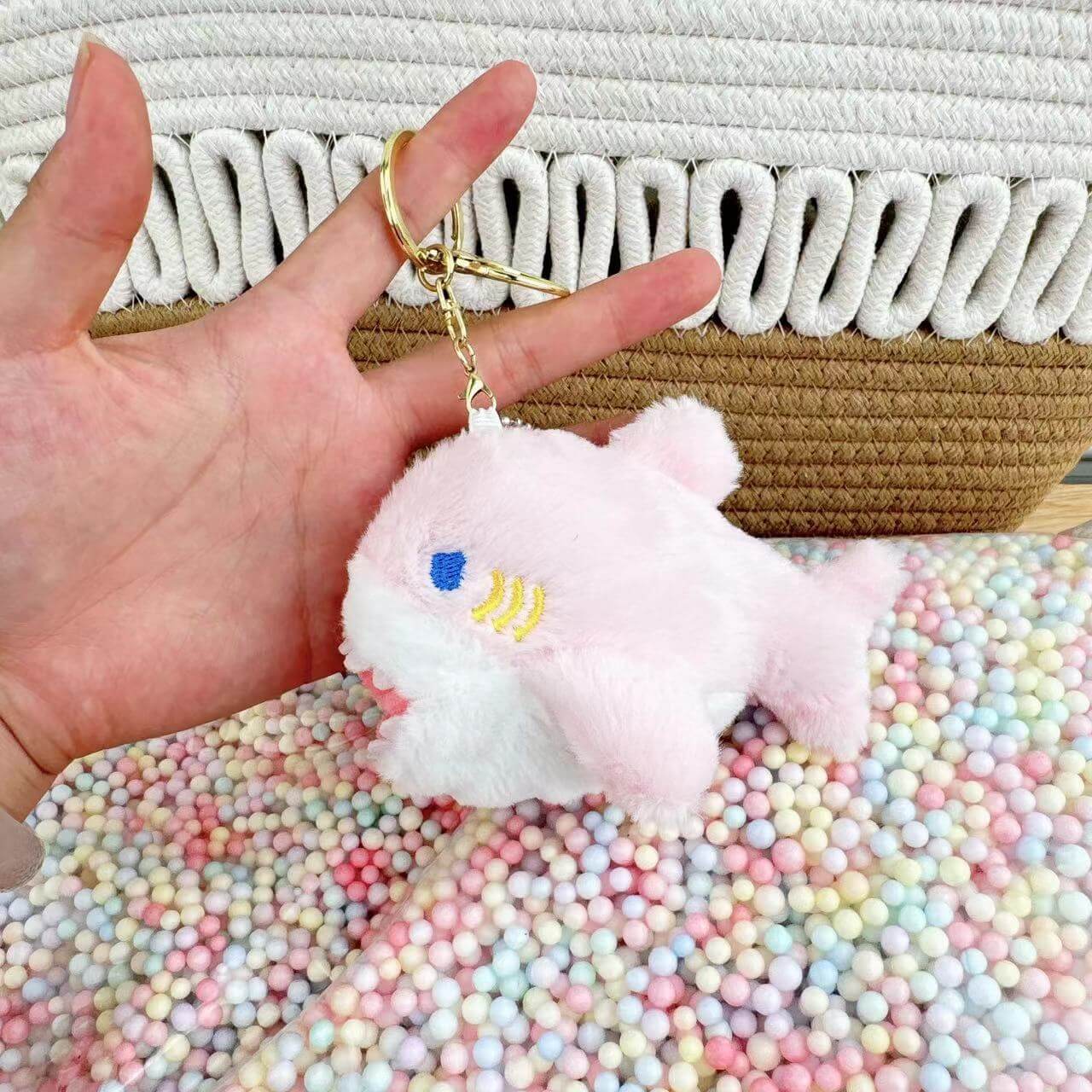 Hot Sale 12*8 CM Mini Shark Plush Toy keychain Pendant Stuffed Animal Small Plush Accessories 14
