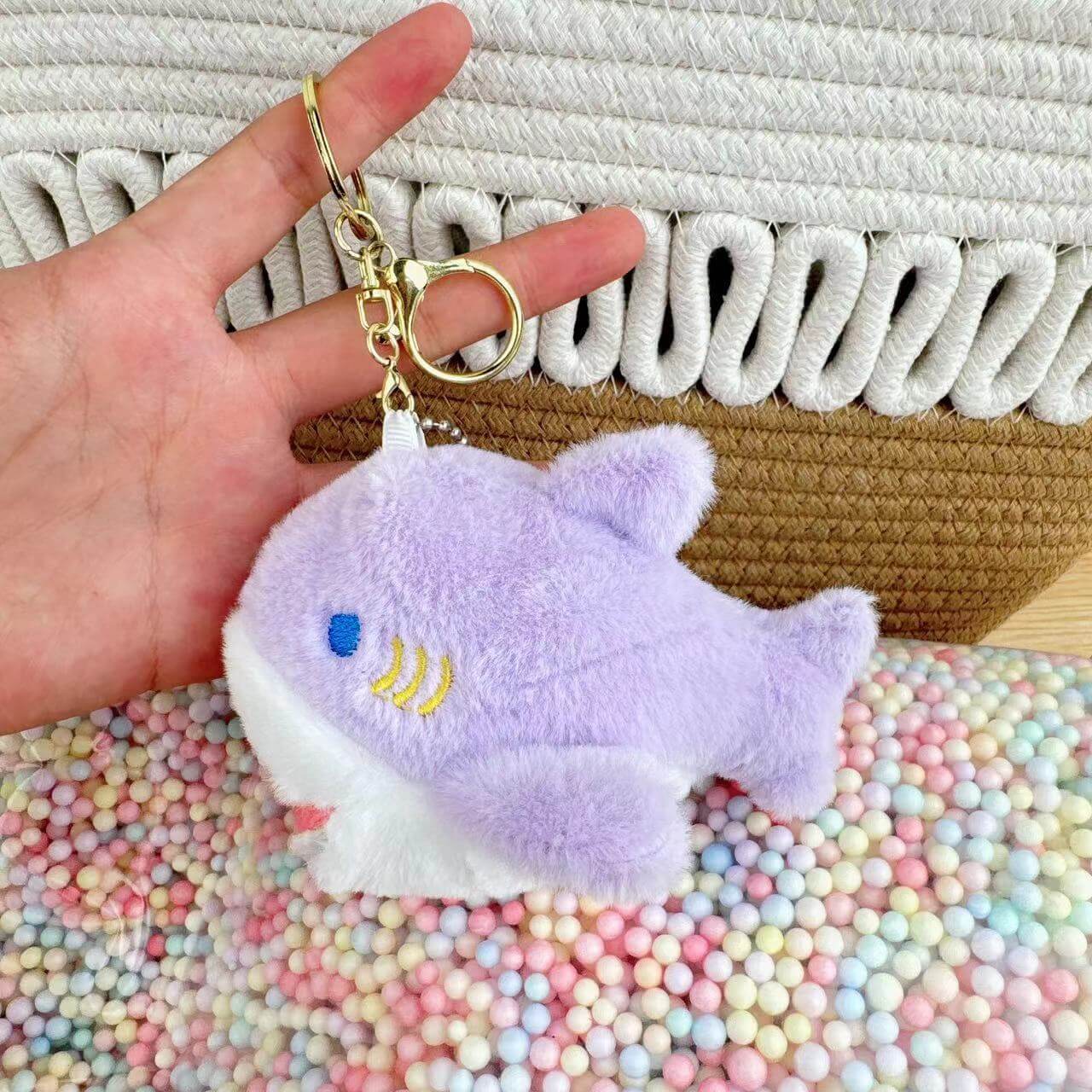 Hot Sale 12*8 CM Mini Shark Plush Toy keychain Pendant Stuffed Animal Small Plush Accessories 13
