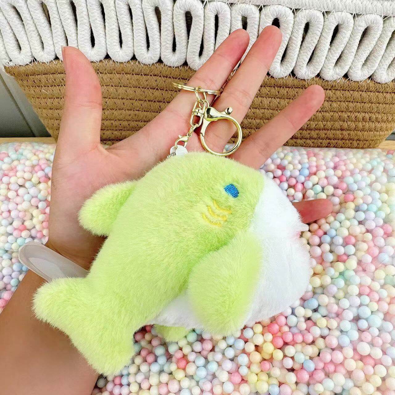 Hot Sale 12*8 CM Mini Shark Plush Toy keychain Pendant Stuffed Animal Small Plush Accessories 12