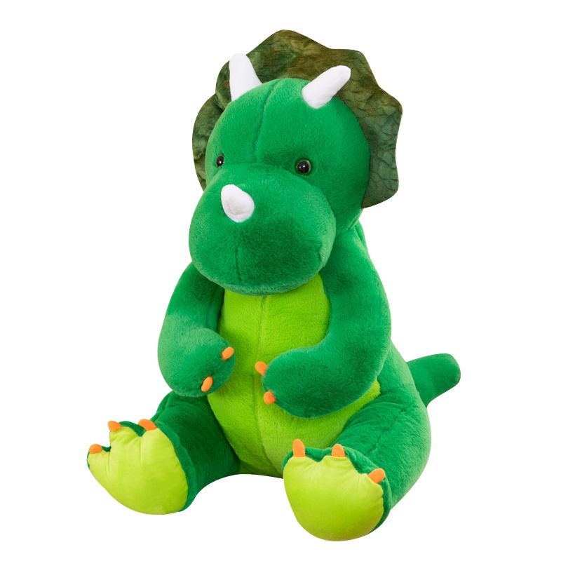 60-110 CM Soft Green Triceratops Stuffed Animal Lovely Dinosaur Plush Toy Cotton Doll Soft Baby Hug Pillow Kids Gift 8