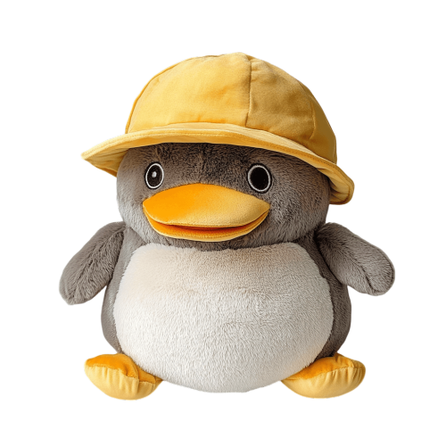 Factory Custom Cute Platypus Plush Toy With Yellow Hat Low MOQ Manufacturer Stuffed Animals Plushies Soft Dolls 7