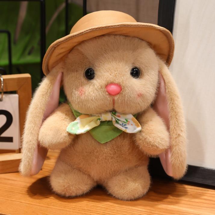 Kawaii Plush Bunny Long Ear Rabbit Stuffed Toy Soft Toys Custom Plush Bunny With Hat 8