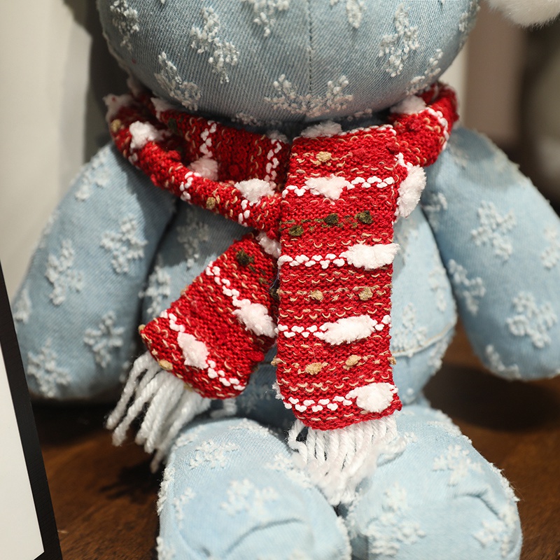 Mascota de oso de peluche personalizada para invierno, muñeco de peluche, juguetes de peluche navideños al por mayor 12