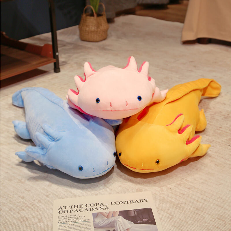 45-80cm Kawaii Axolotl Plushie Cute Salamander Plush Toy Colorful Children's Pillow Lovely Toy Gift Home Decoration 8