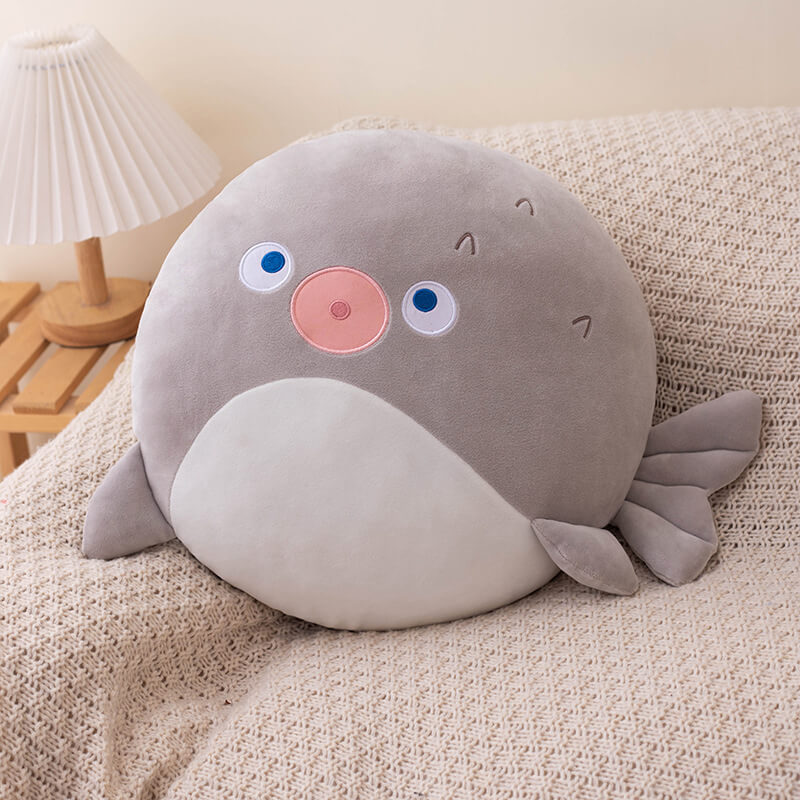 15.74 inch Stuffed Marine Animals, Beaver, Axolotl Plush Toy, Puffer Fish, Manta Ray Soft Plush Toy Kawaii Gift For Kid 14
