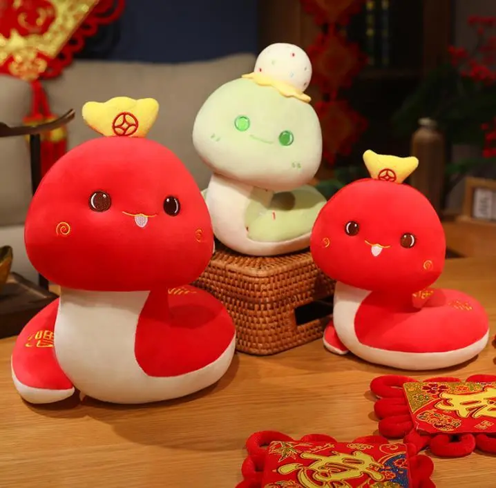 Wholesale Cartoon Snake Mascot New Year Gift Snake Plush Toy 1