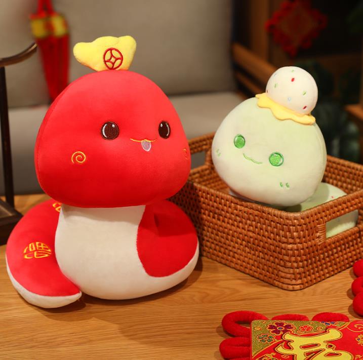 Wholesale Cartoon Snake Mascot New Year Gift Snake Plush Toy 10