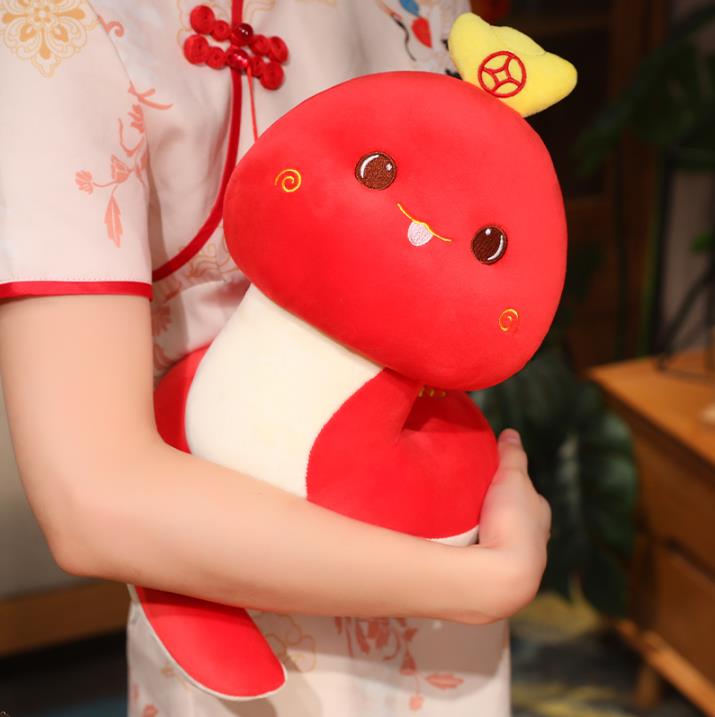 Wholesale Cartoon Snake Mascot New Year Gift Snake Plush Toy 11