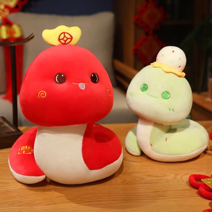 Wholesale Cartoon Snake Mascot New Year Gift Snake Plush Toy 12