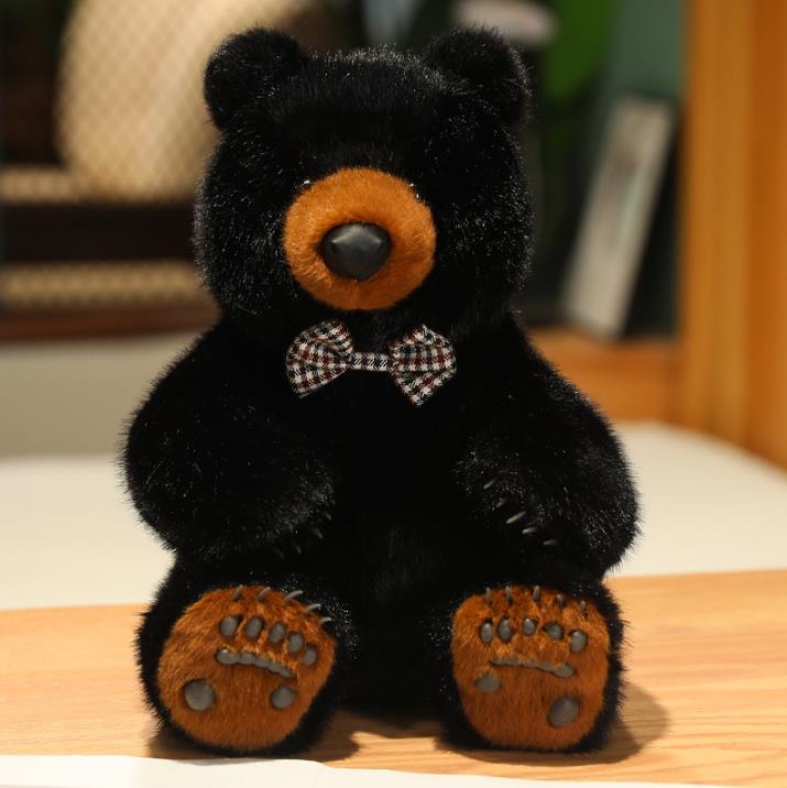 Lovely Black Bear Plush Toy Stuffed Animal Toys Plush Kids Doll Baby Kids Gifts 8