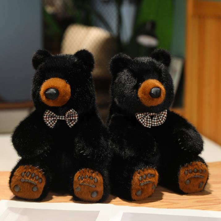 Lovely Black Bear Plush Toy Stuffed Animal Toys Plush Kids Doll Baby Kids Gifts 12