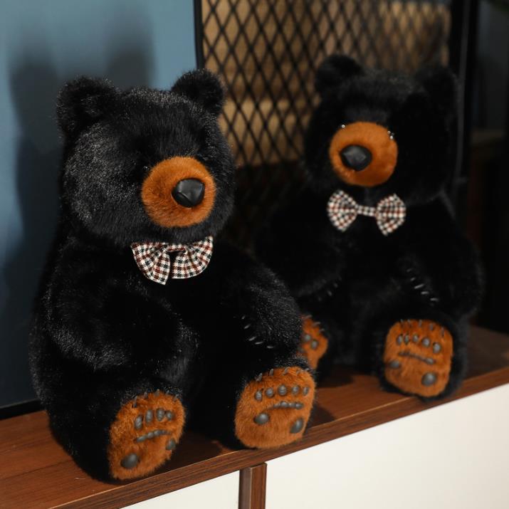 Lovely Black Bear Plush Toy Stuffed Animal Toys Plush Kids Doll Baby Kids Gifts 13