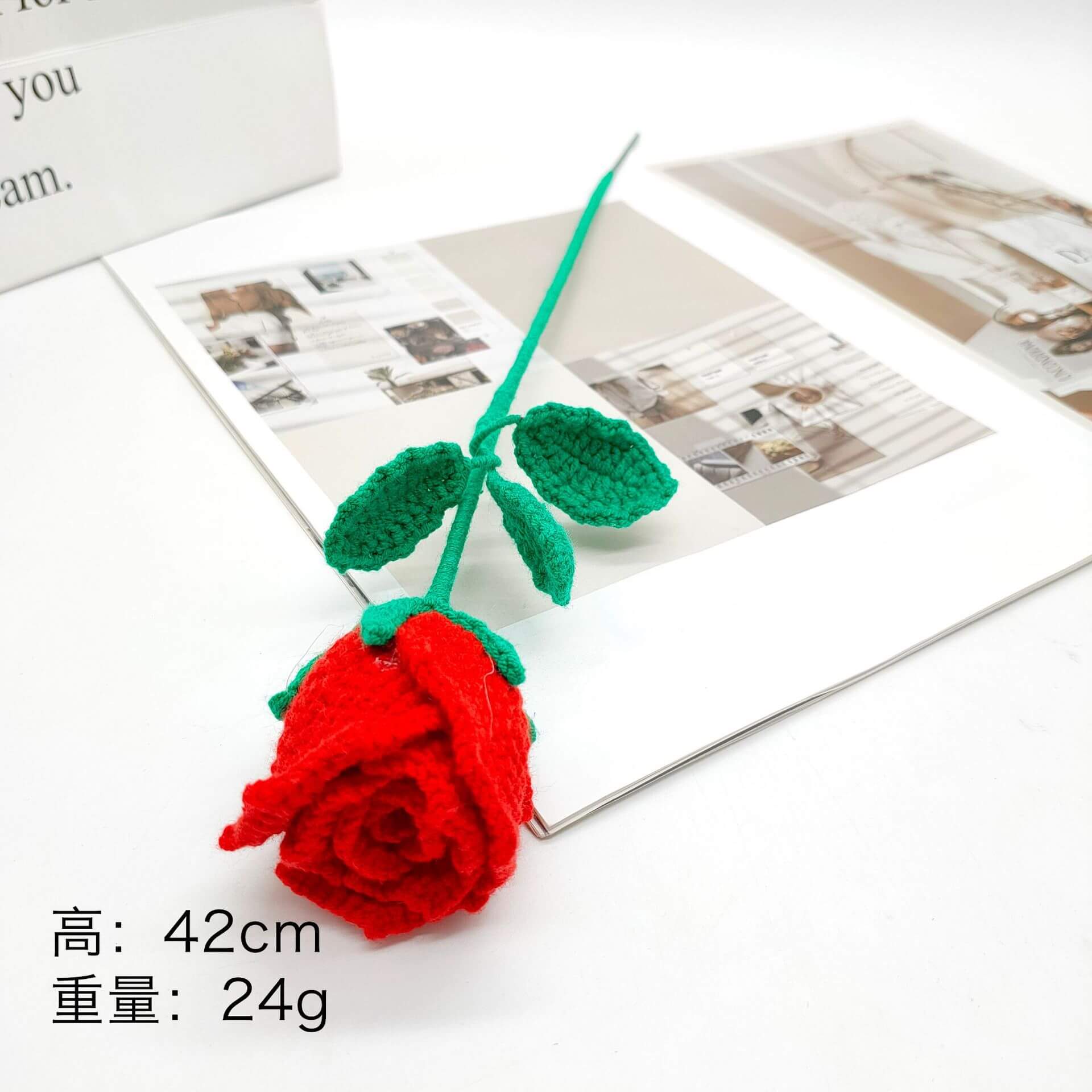 Best Handmade Custom Crochet Flowers Bouquet Knitted Flowers Rose Flower Gift Wedding Decor(21 Styles To Choose From) 13