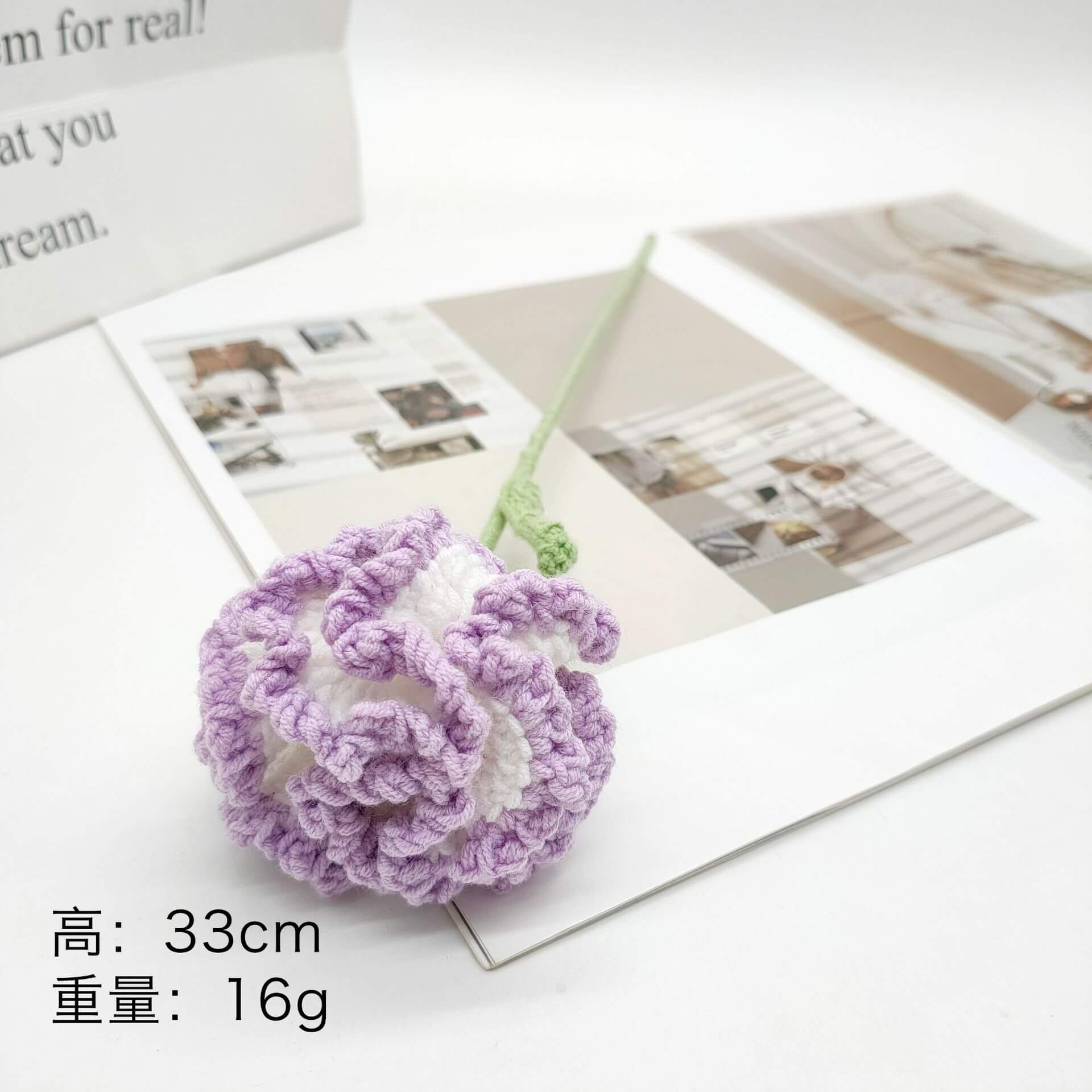 Best Handmade Custom Crochet Flowers Bouquet Knitted Flowers Rose Flower Gift Wedding Decor(21 Styles To Choose From) 19