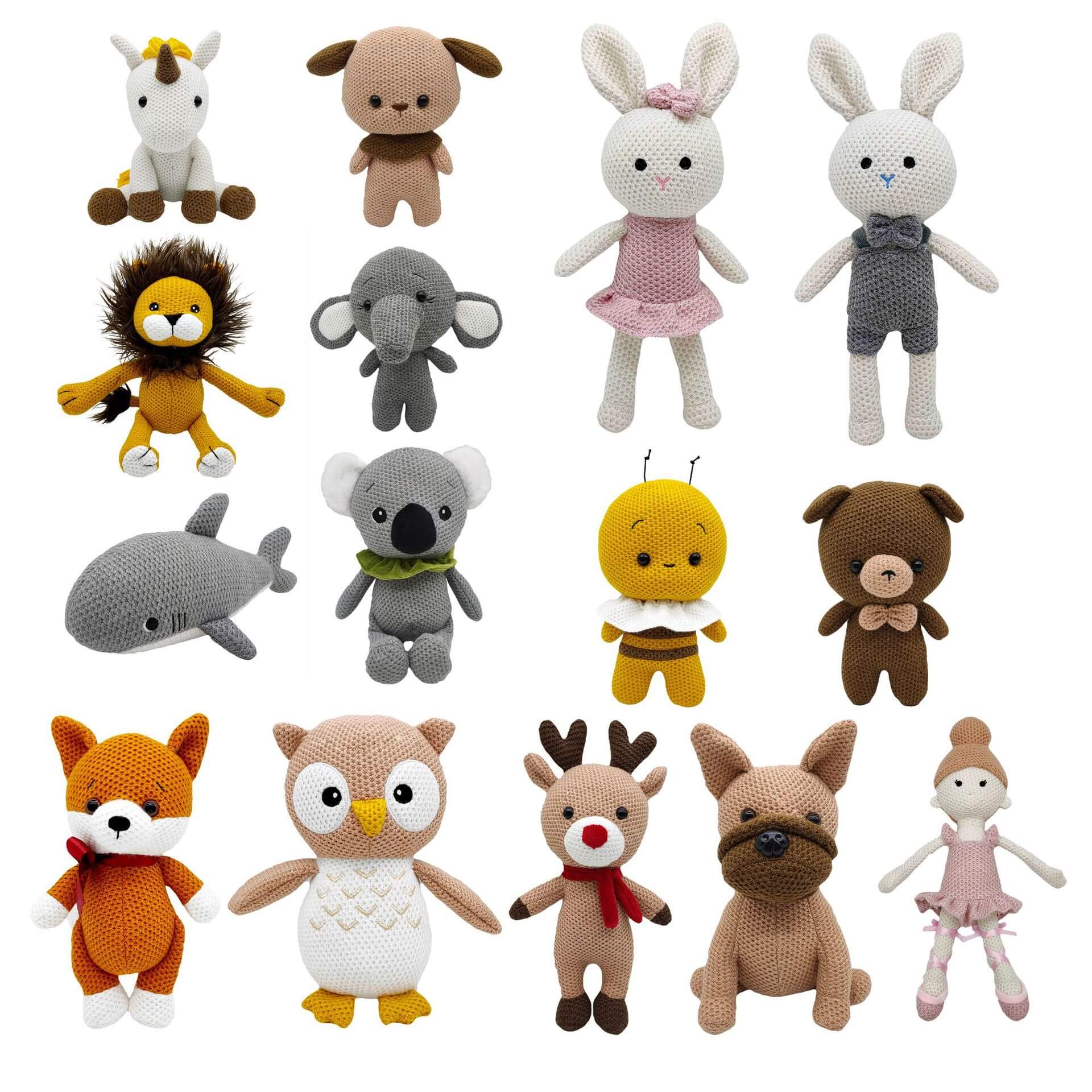 Cute handmade Crochet Plushies Knitting Stuffed Animal Plush Collection（35 Styles To Choose From） 8