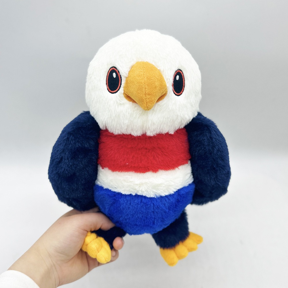 Factory Wholesale 24cm American Eagle Plush Lifelike Stuffed Animal Toys Mascot Soft Gifts Promotional Eagle Stuffed Toy 5
