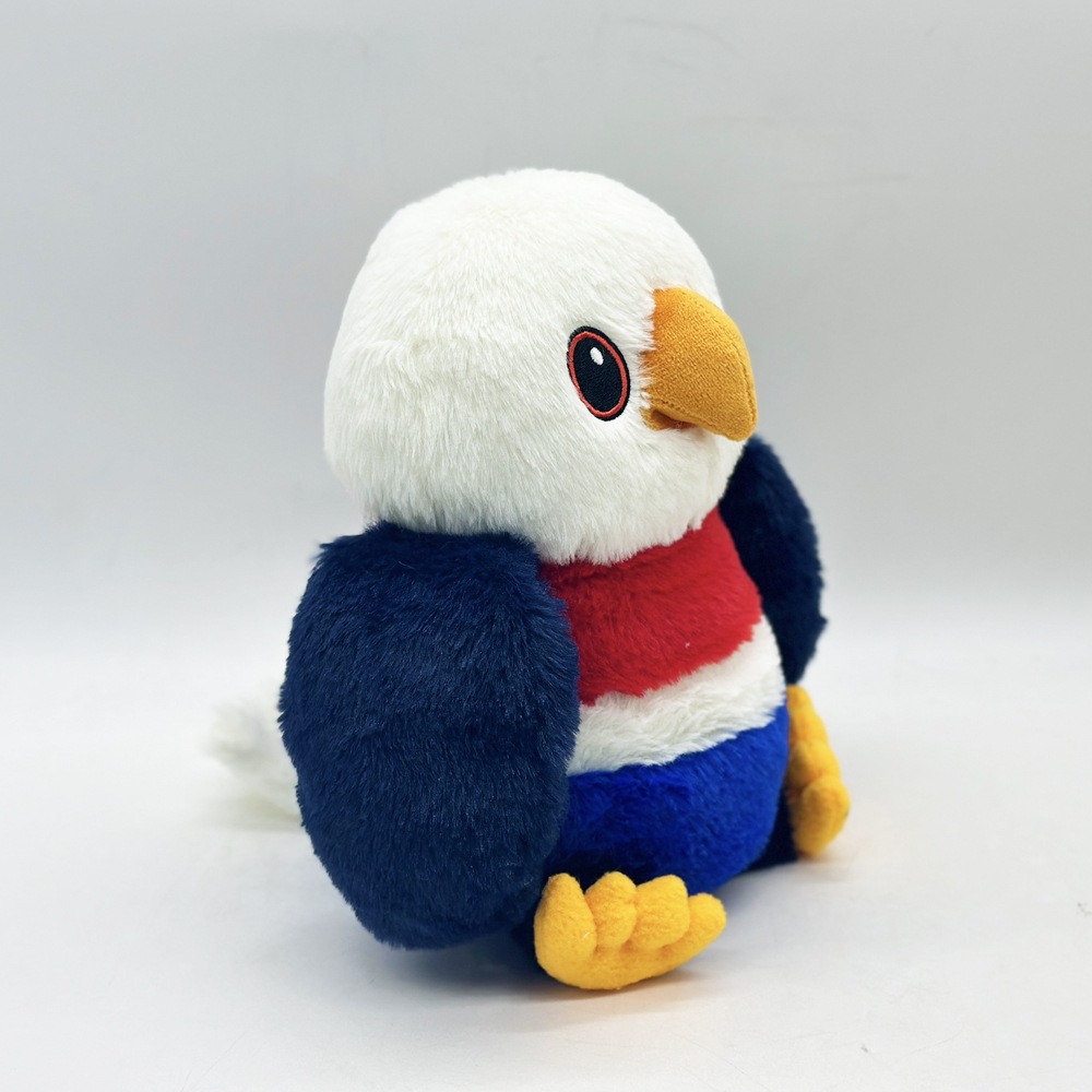 Factory Wholesale 24cm American Eagle Plush Lifelike Stuffed Animal Toys Mascot Soft Gifts Promotional Eagle Stuffed Toy 7