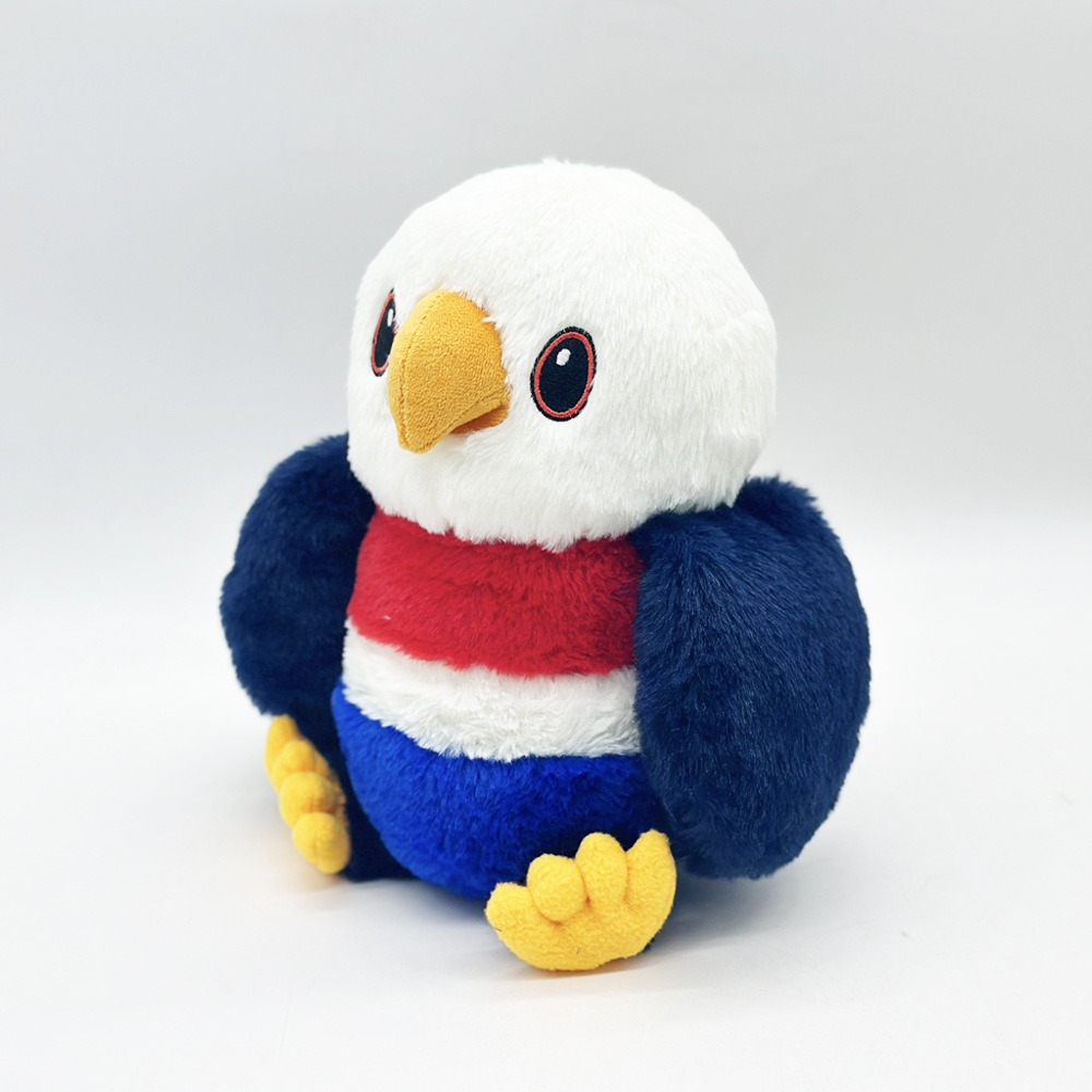 Factory Wholesale 24cm American Eagle Plush Lifelike Stuffed Animal Toys Mascot Soft Gifts Promotional Eagle Stuffed Toy 10