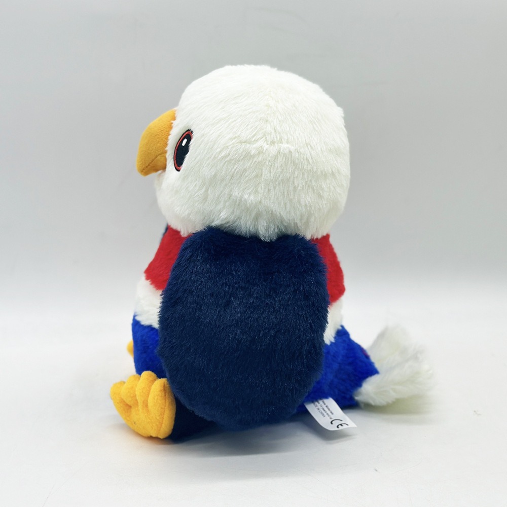 Factory Wholesale 24cm American Eagle Plush Lifelike Stuffed Animal Toys Mascot Soft Gifts Promotional Eagle Stuffed Toy 8