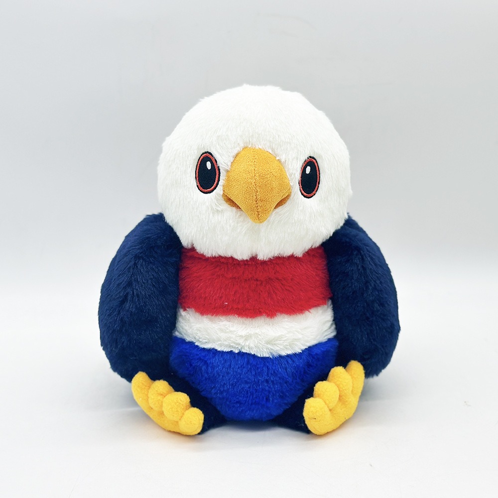 Factory Wholesale 24cm American Eagle Plush Lifelike Stuffed Animal Toys Mascot Soft Gifts Promotional Eagle Stuffed Toy 4