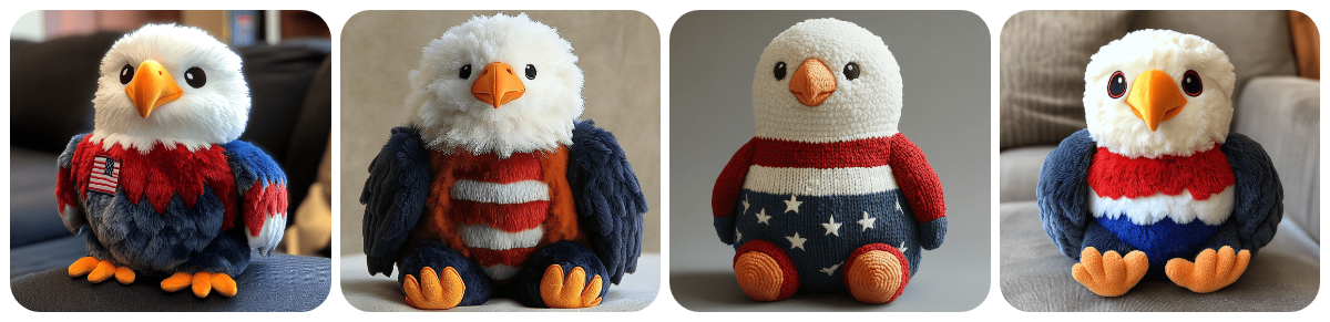 Custom Fashion New  Stuffed Soft American Eagle Plush Promotion Wholesale Simulation Personalized Eagle Plush Toy 1