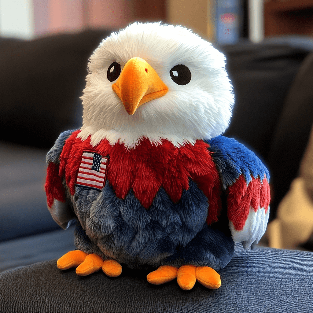Custom Fashion New  Stuffed Soft American Eagle Plush Promotion Wholesale Simulation Personalized Eagle Plush Toy 2