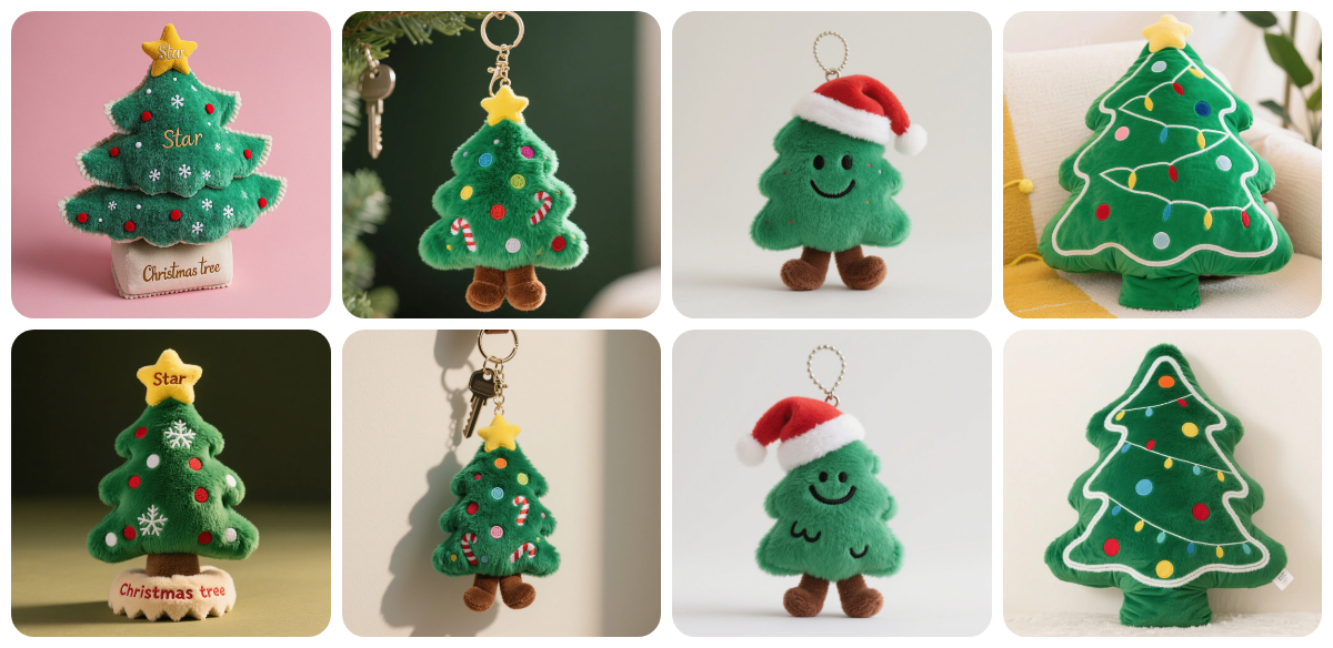 Customize your own Christmas atmosphere: Plush Christmas Tree Dolls & Hangings 1