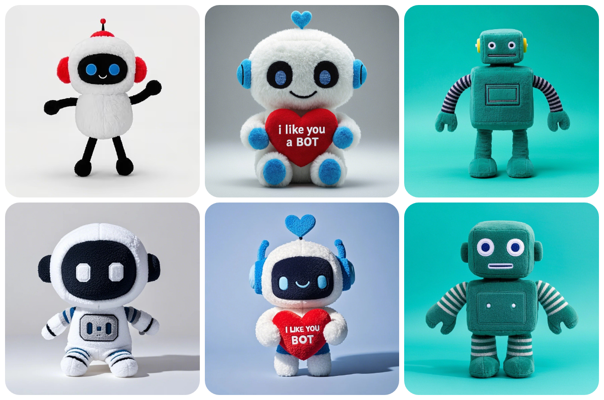 CE ASTM OEM Prix usine Vente en gros Peluches robots personnalisées Mignonnes et sûres Jouets doux de haute qualité Parfaits pour offrir 1