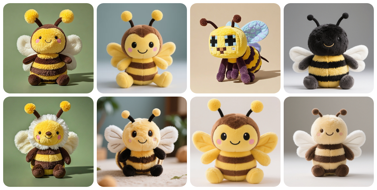Custom Lovely High Quality Bee Plush Toy  Stuffed Bee OEM Promotional Baby Toy Bee Made of Cotton Filled PP 1