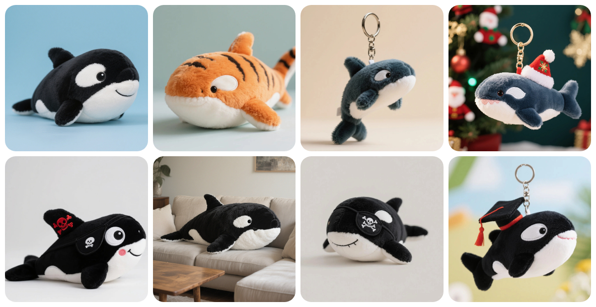 Custom Orca Plushies, Pillows, and Charms,Snuggle Up with Oceanic Comfort 1