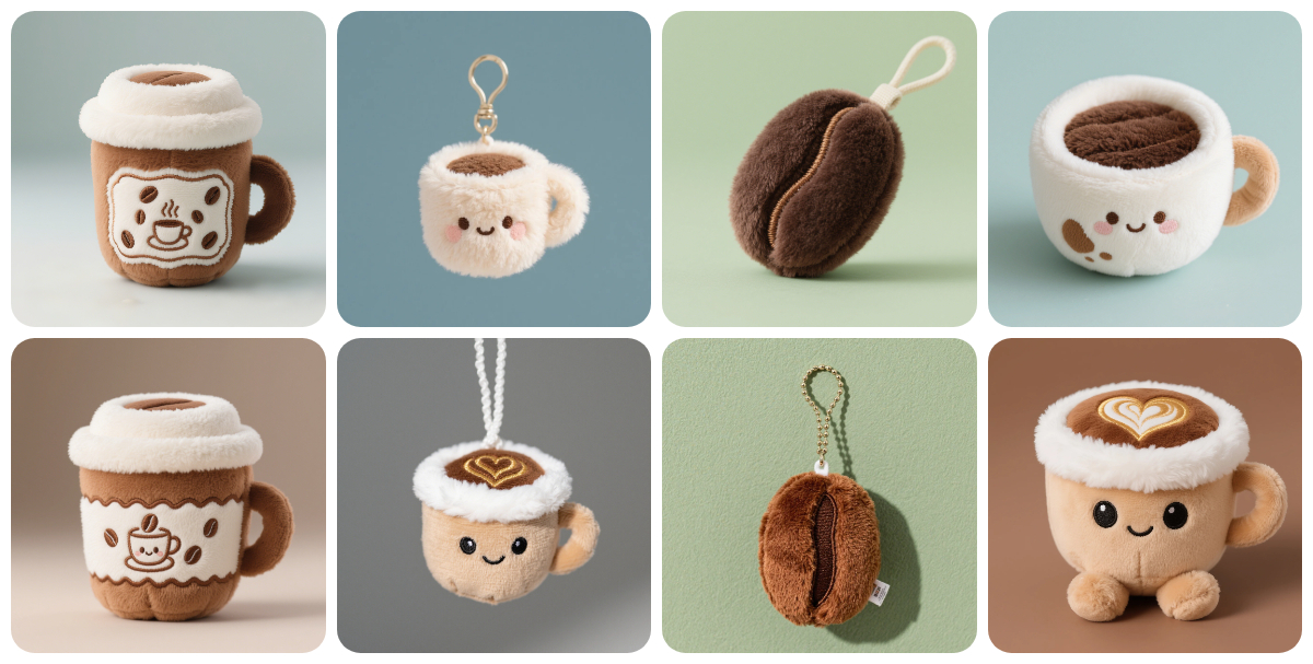 Brew Up Some Cuteness: Custom Plush Coffee Cup & Coffee Bean Toys for Your Brand 1