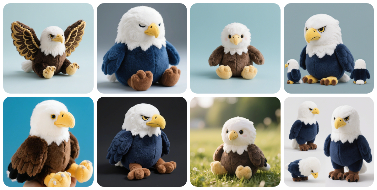 Peluche Aigle Personnalisée : Un Compagnon Intemporel de l'Esprit de Liberté (Aigles en Peluche Personnalisés) 1