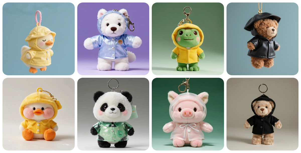 Мягкие брелоки-плащи на заказ: идеальное сочетание милости и функциональности. 1