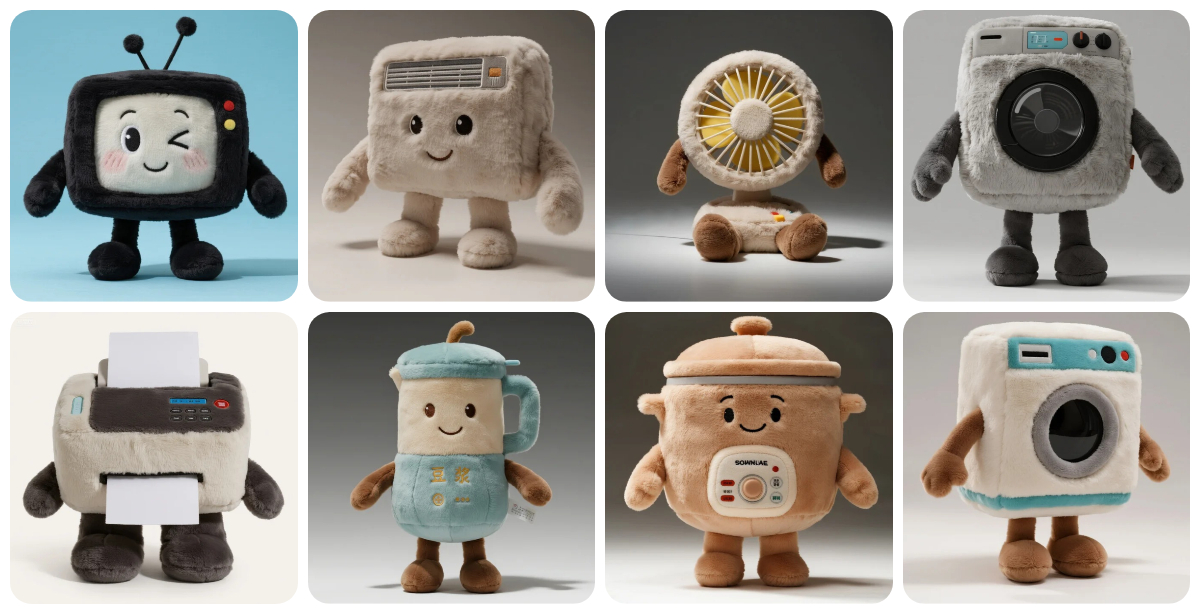Appareils électroménagers en peluche personnalisés : quand les objets du quotidien deviennent câlins 1