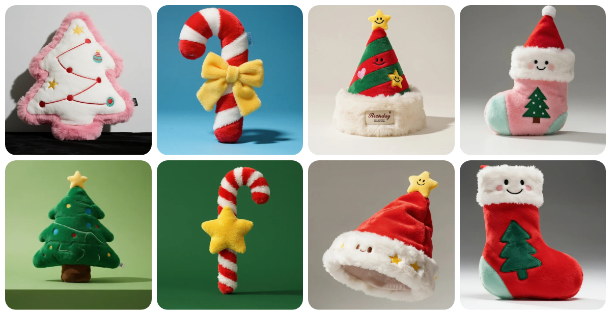 Apportez la magie des fêtes à la maison avec des créations de Noël en peluche personnalisées. 1