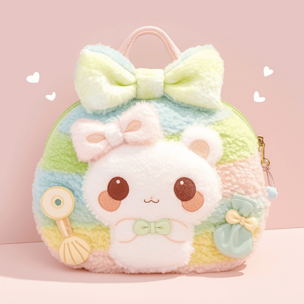 How to Find A Plush Manufacturer Custom Colourful Rabbit Plush Bag Cartoon Figure Backpack Super Soft Backpack 2