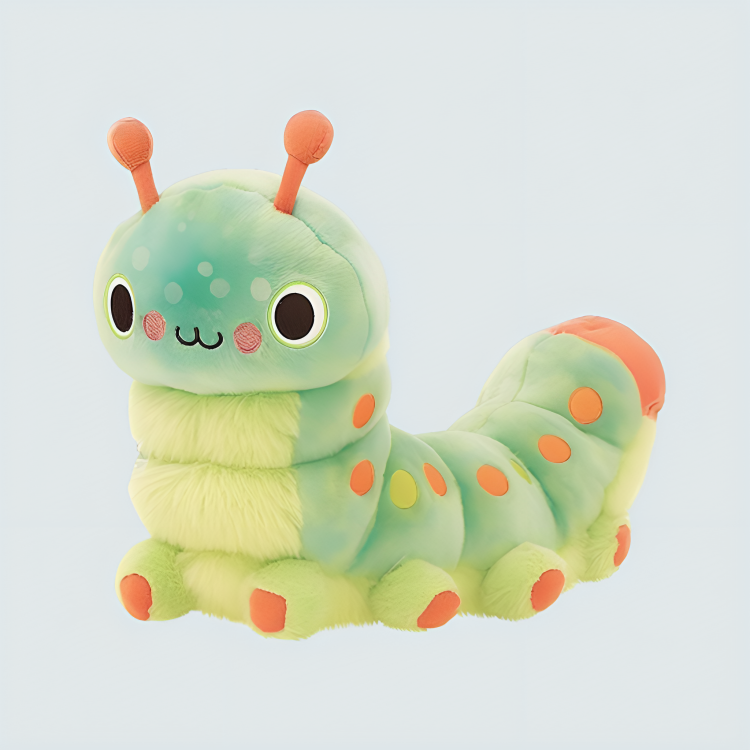 Factory Custom High Quality Rainbow Colorful Caterpillar Soft Toy  ODM OEM Cute Toddler Plush 3