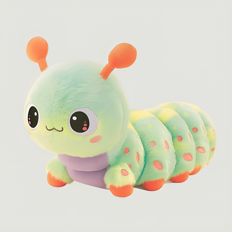 Factory Custom High Quality Rainbow Colorful Caterpillar Soft Toy  ODM OEM Cute Toddler Plush 4