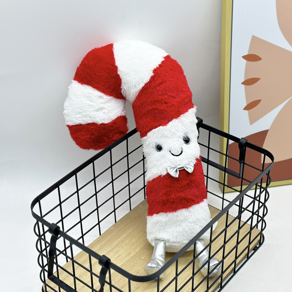 Creative Glow Brights Candy Cane Plush Christmas Decoration Pillows Soft Cute Candy Cane Plush Toy 6