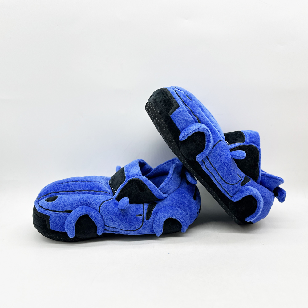 Custom Indoor Racecar Shaped House Shoes 3D Cars Novelty Men and Women Plush Slippers 6