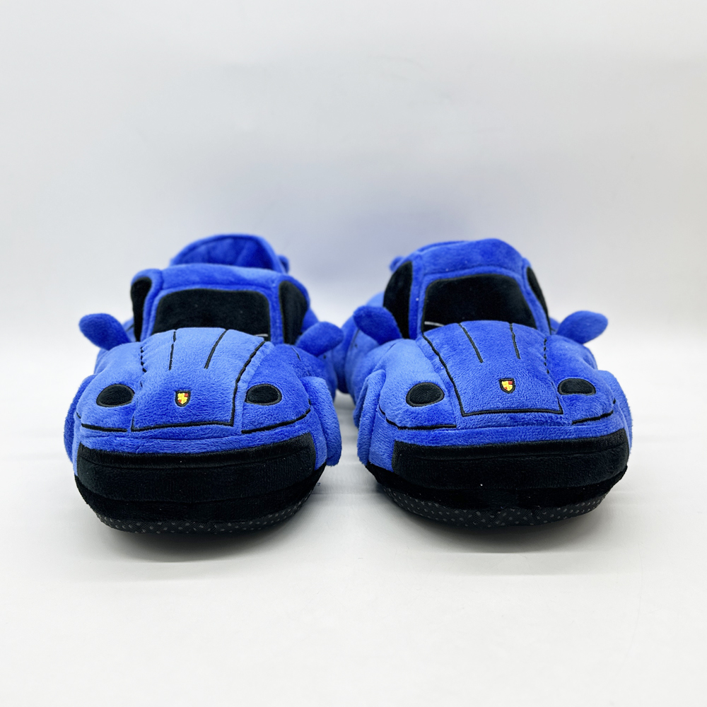 Custom Indoor Racecar Shaped House Shoes 3D Cars Novelty Men and Women Plush Slippers 3