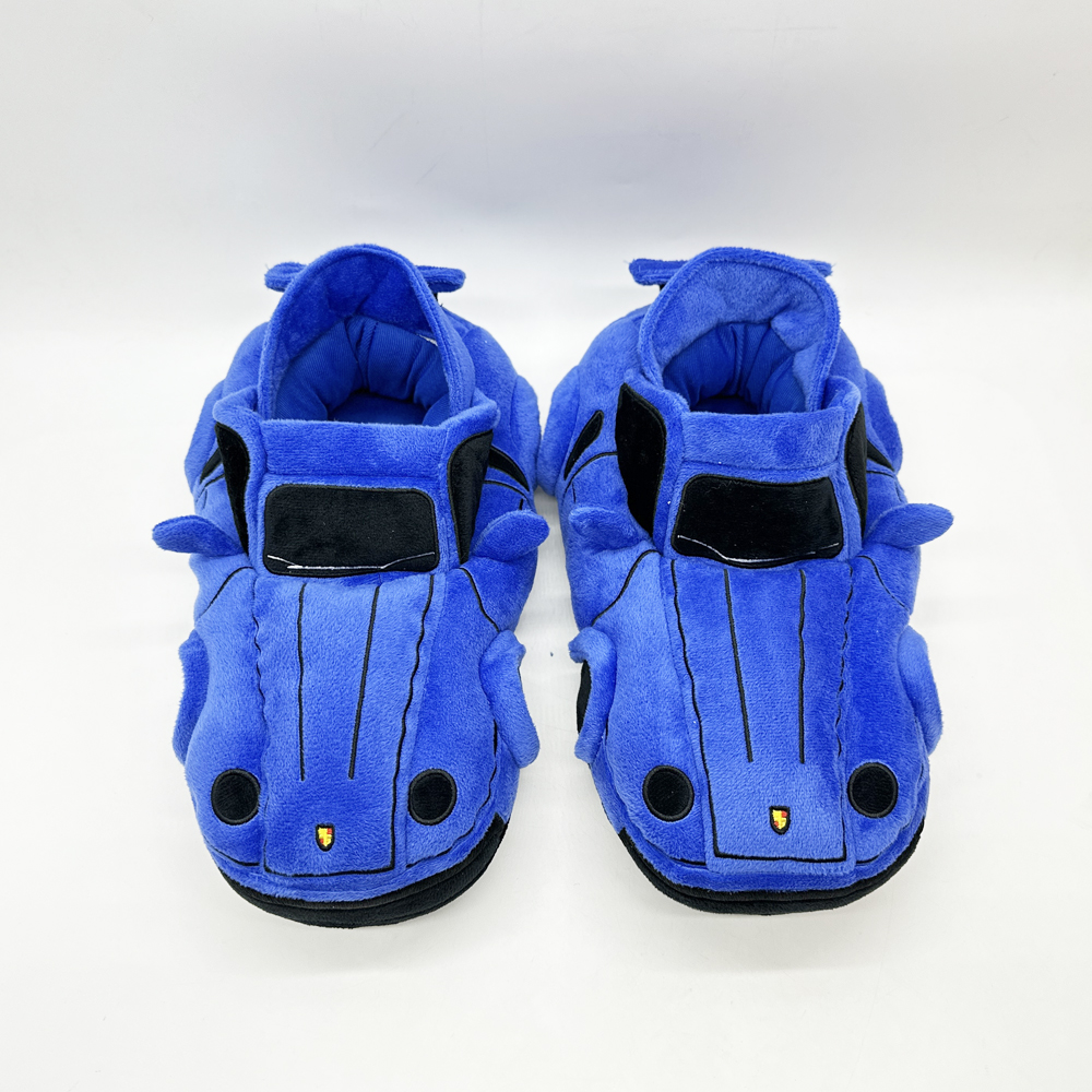 Custom Indoor Racecar Shaped House Shoes 3D Cars Novelty Men and Women Plush Slippers 4