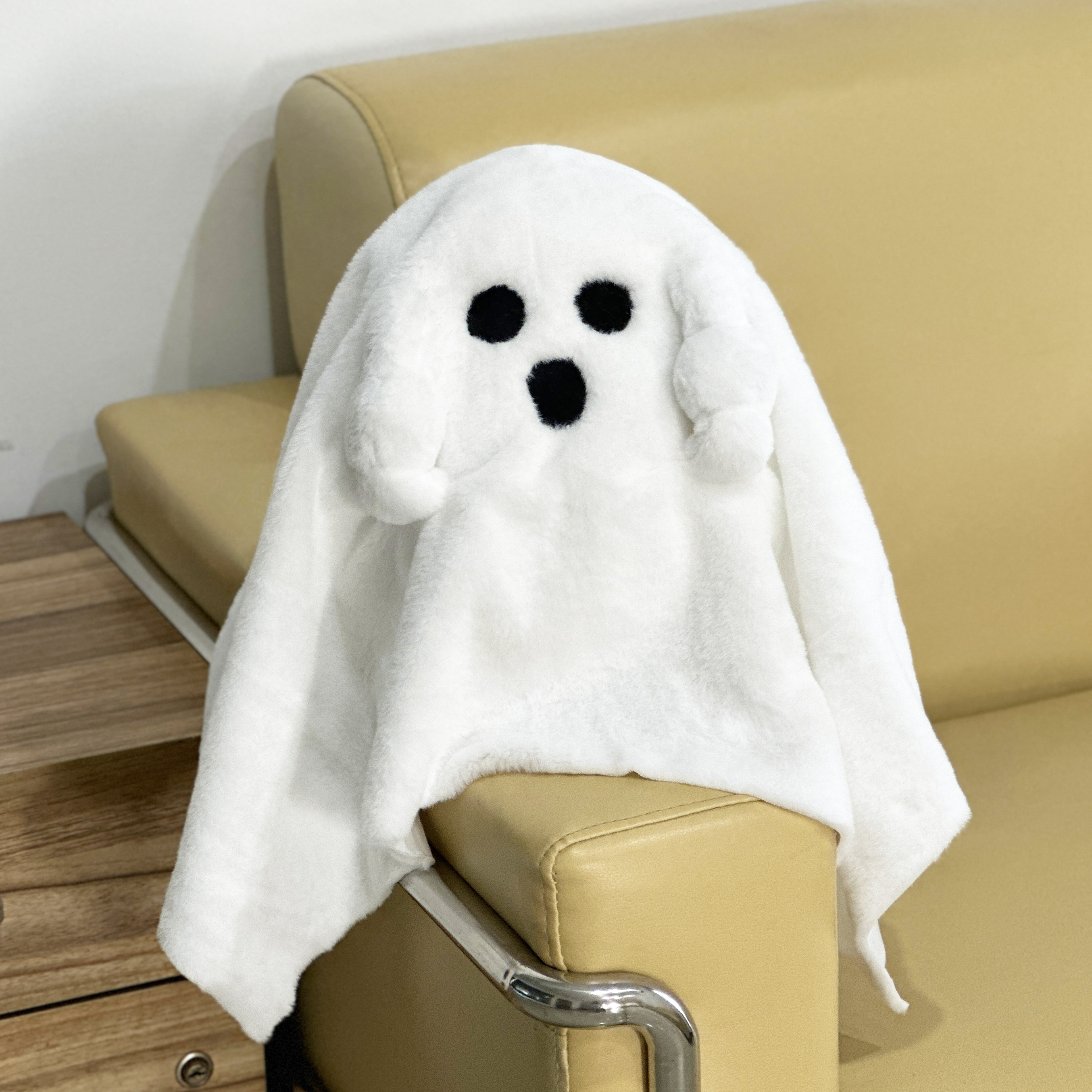 Coussin fantôme créatif pour Halloween, peluche fantôme blanc, coussin décoratif pour canapé et maison 3