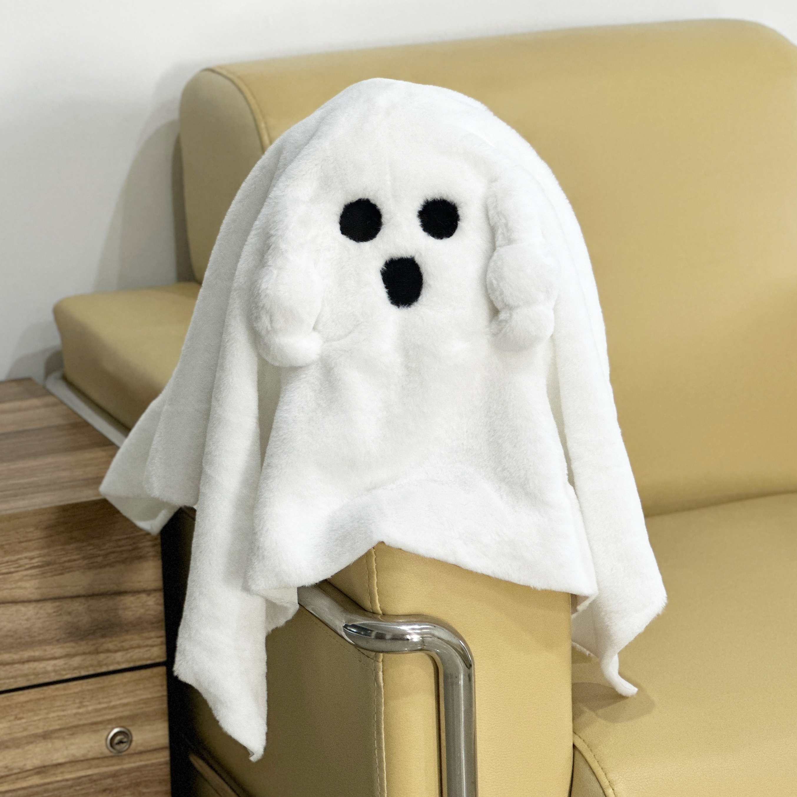 Coussin fantôme créatif pour Halloween, peluche fantôme blanc, coussin décoratif pour canapé et maison 2