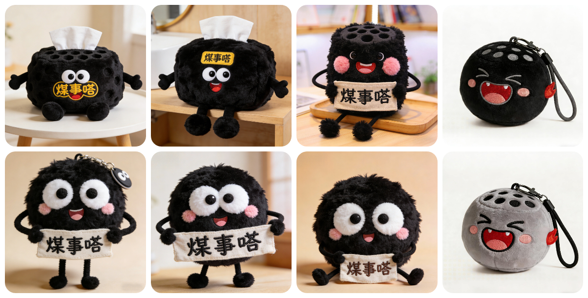 Voici « Mei Shi Da » : la peluche charbon toute douce qui dit « Tout va bien ! » 1